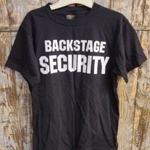 Vintage 90s Promo Concert Backstage Security Black T Shirt